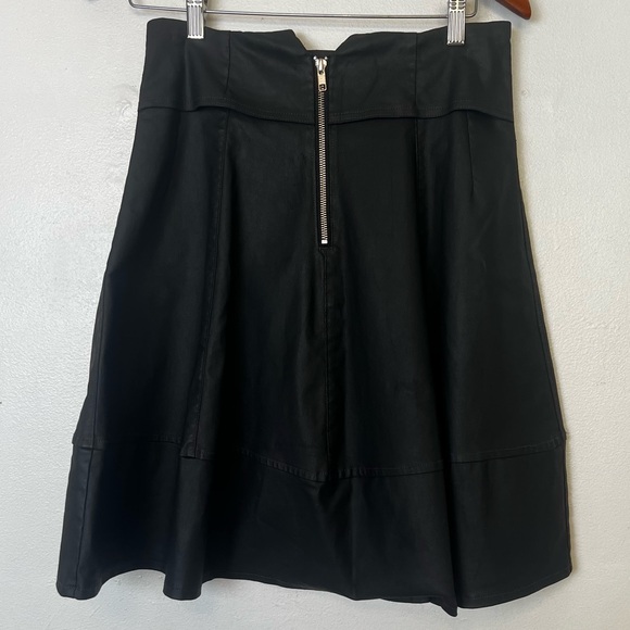 Lurdes Bergada Womens black zipper skirt cotton blend goth flare size small - Picture 2 of 9